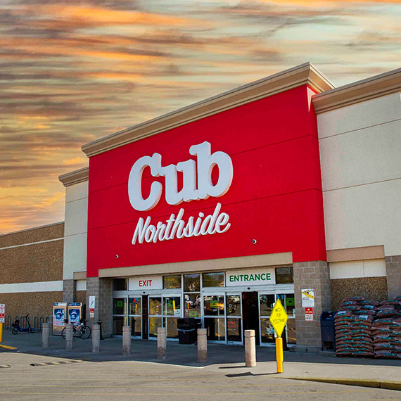 Front of a Cub store.